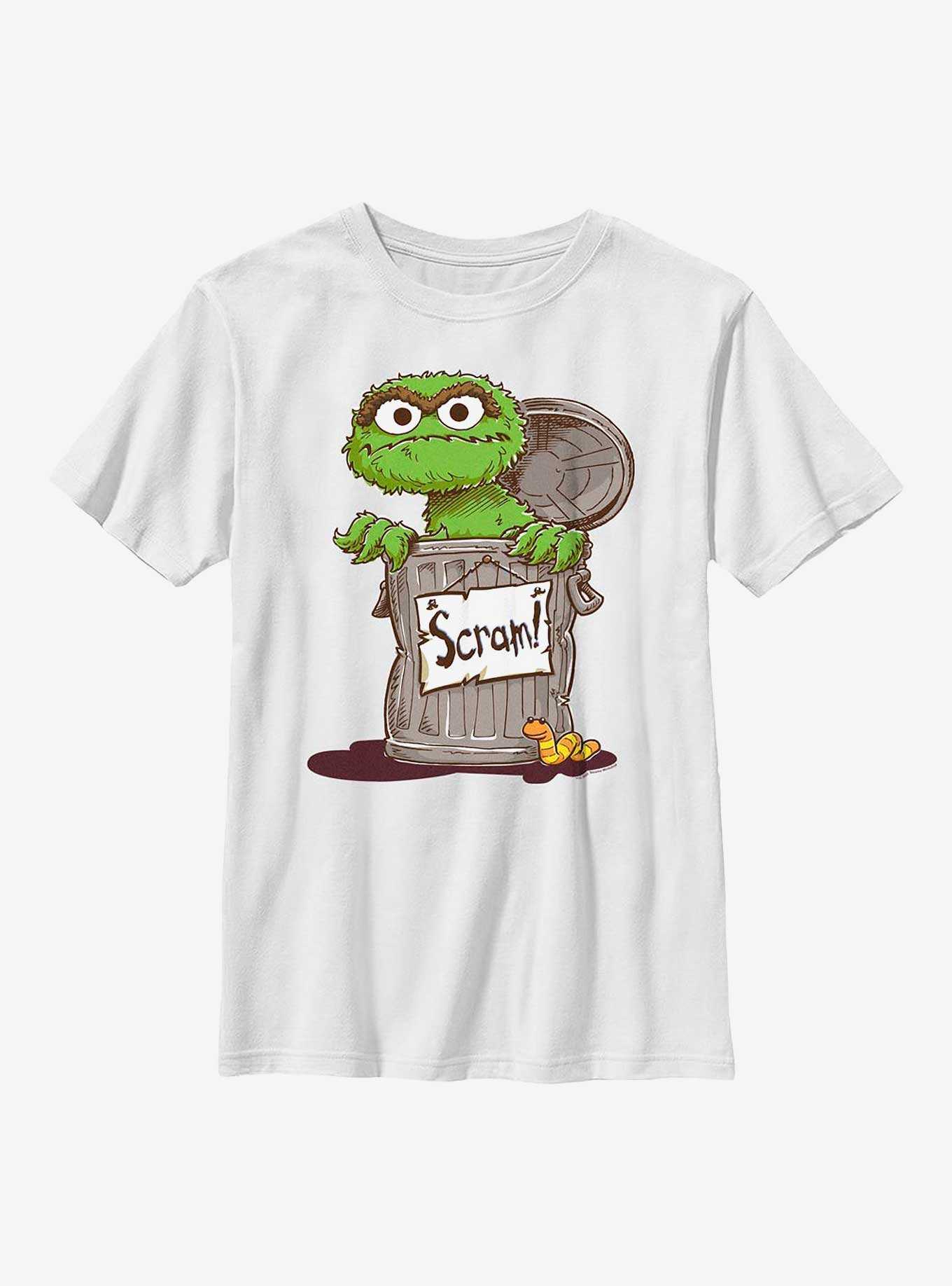 Sesame Street Oscar Scram Sign Youth T-Shirt, , hi-res
