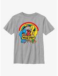 Sesame Street Rainbow Banner Youth T-Shirt, ATH HTR, hi-res