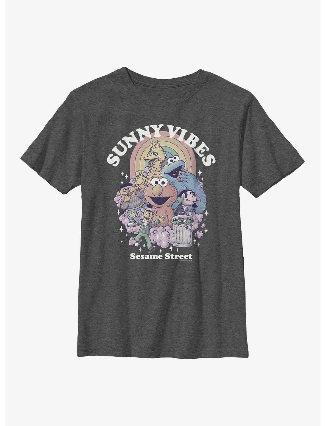 Sesame Street Sunny Vibes Youth T-Shirt, CHAR HTR, hi-res