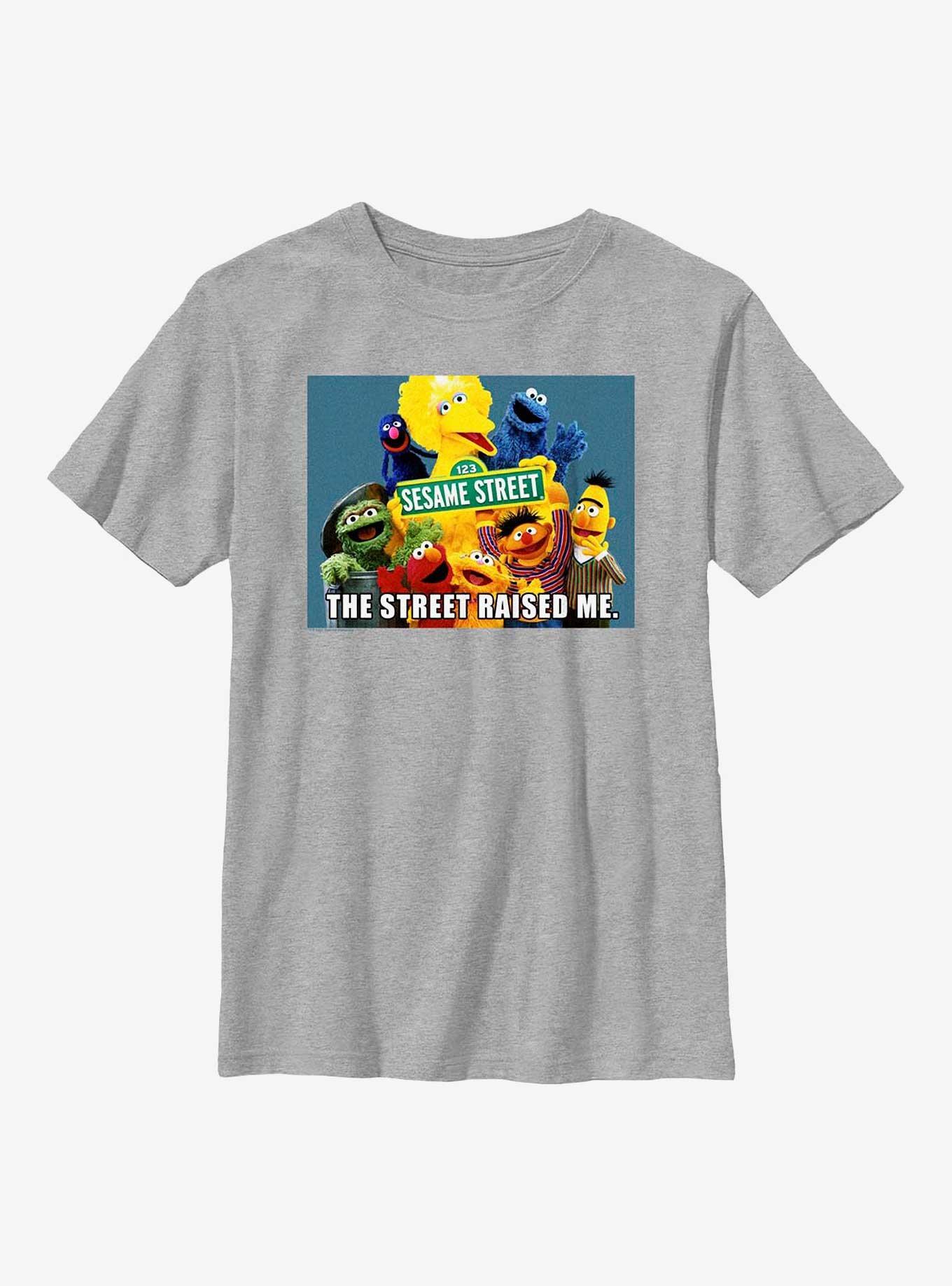 Sesame Street The Street Raised Me Meme Youth T-Shirt, , hi-res
