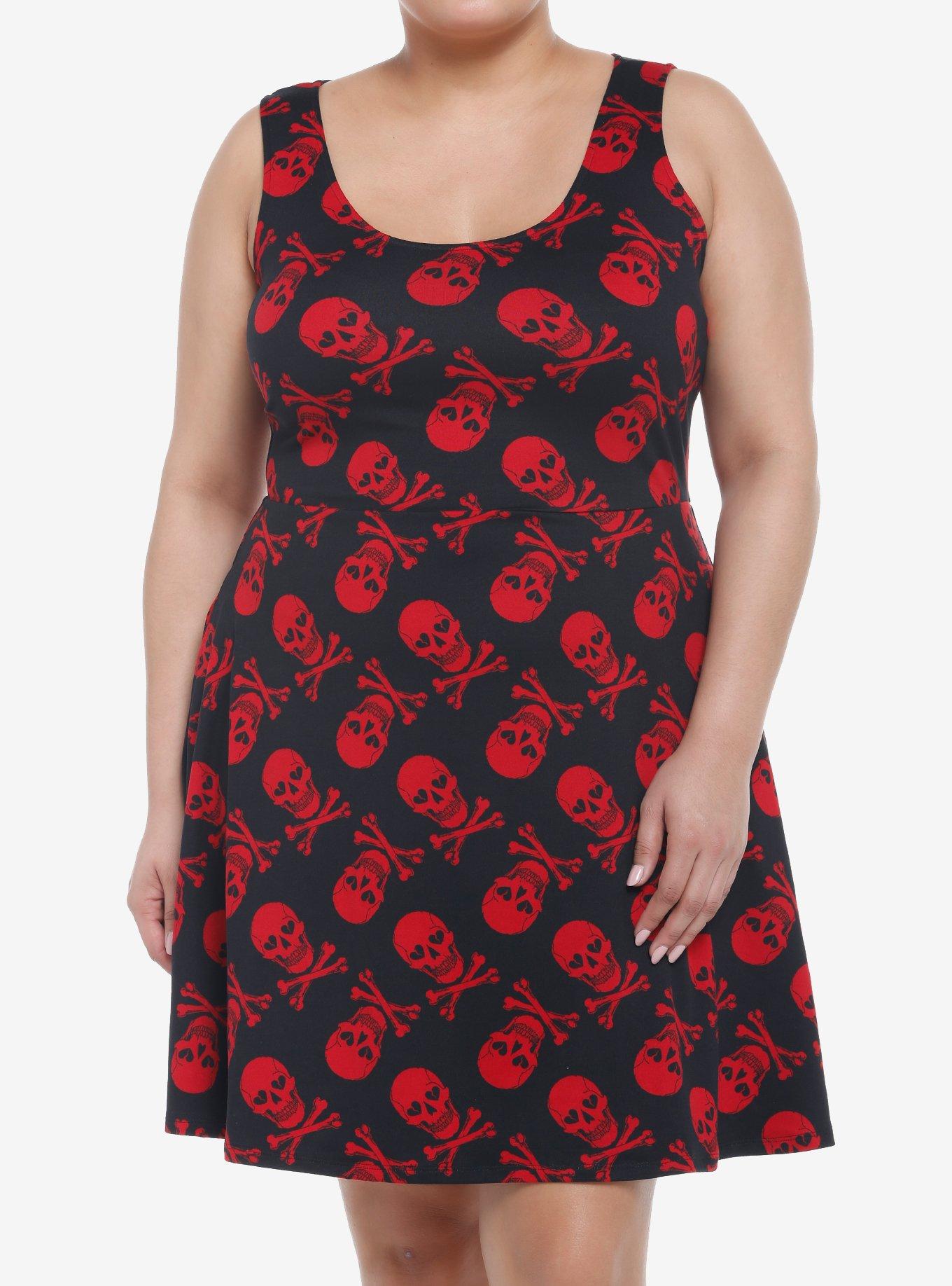 Skulls With Heart Eyes Tank Dress Plus Size Hot Topic