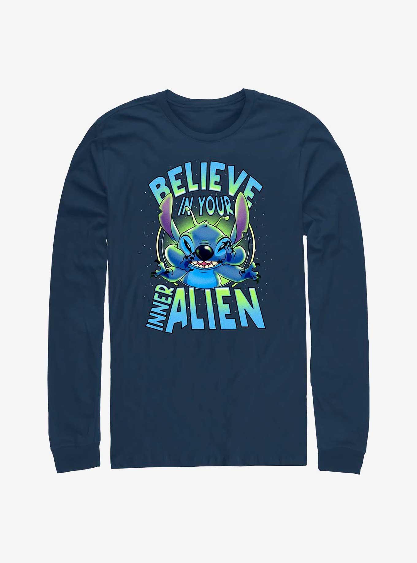 Disney Lilo & Stitch Believe In Your Inner Alien Long-Sleeve T-Shirt, , hi-res