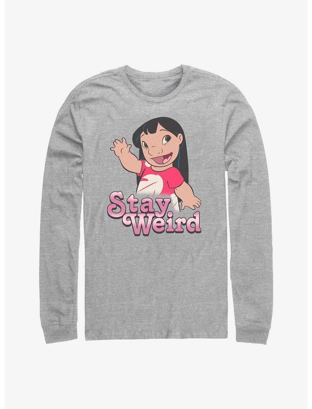 Disney Lilo & Stitch Stay Weird Lilo Long-Sleeve T-Shirt, ATH HTR, hi-res