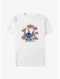 Disney Lilo & Stitch Chibi Floral Ohana Means Family T-Shirt, WHITE, hi-res