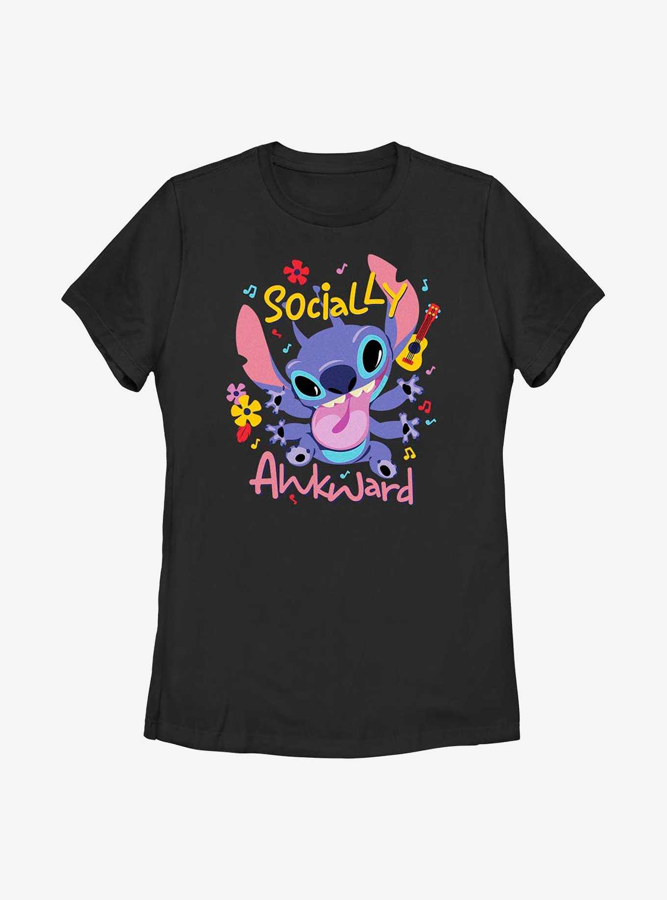 Disney Lilo & Stitch Socially Awkward Womens T-Shirt, , hi-res