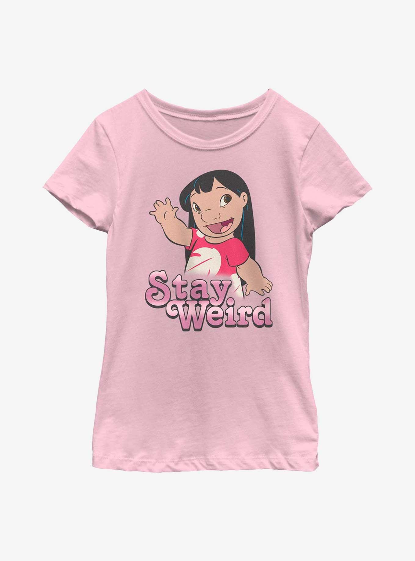 Disney Lilo & Stitch Stay Weird Lilo Youth Girls T-Shirt, PINK, hi-res