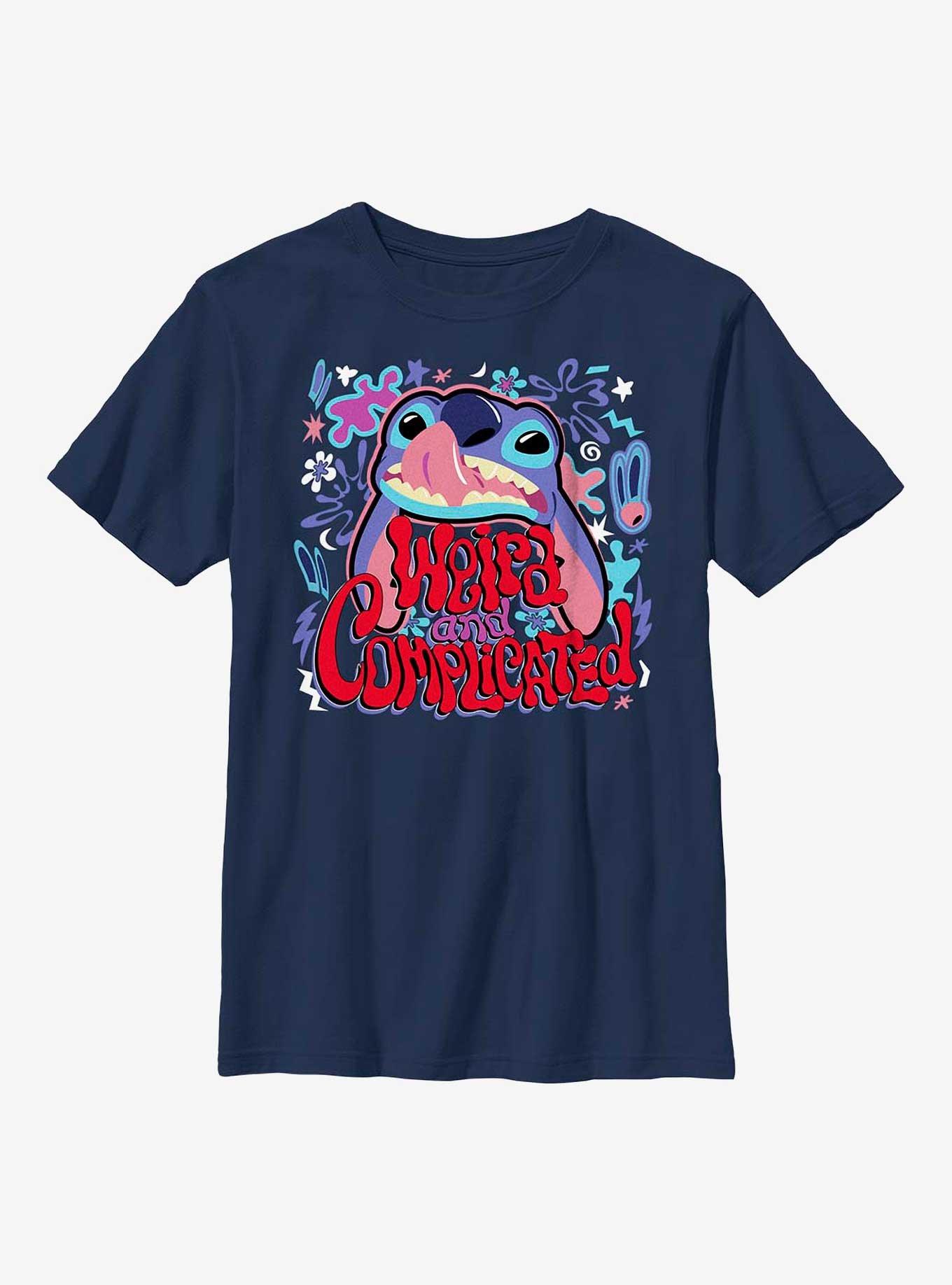 Disney Lilo & Stitch Weird And Complicated Youth T-Shirt, NAVY, hi-res