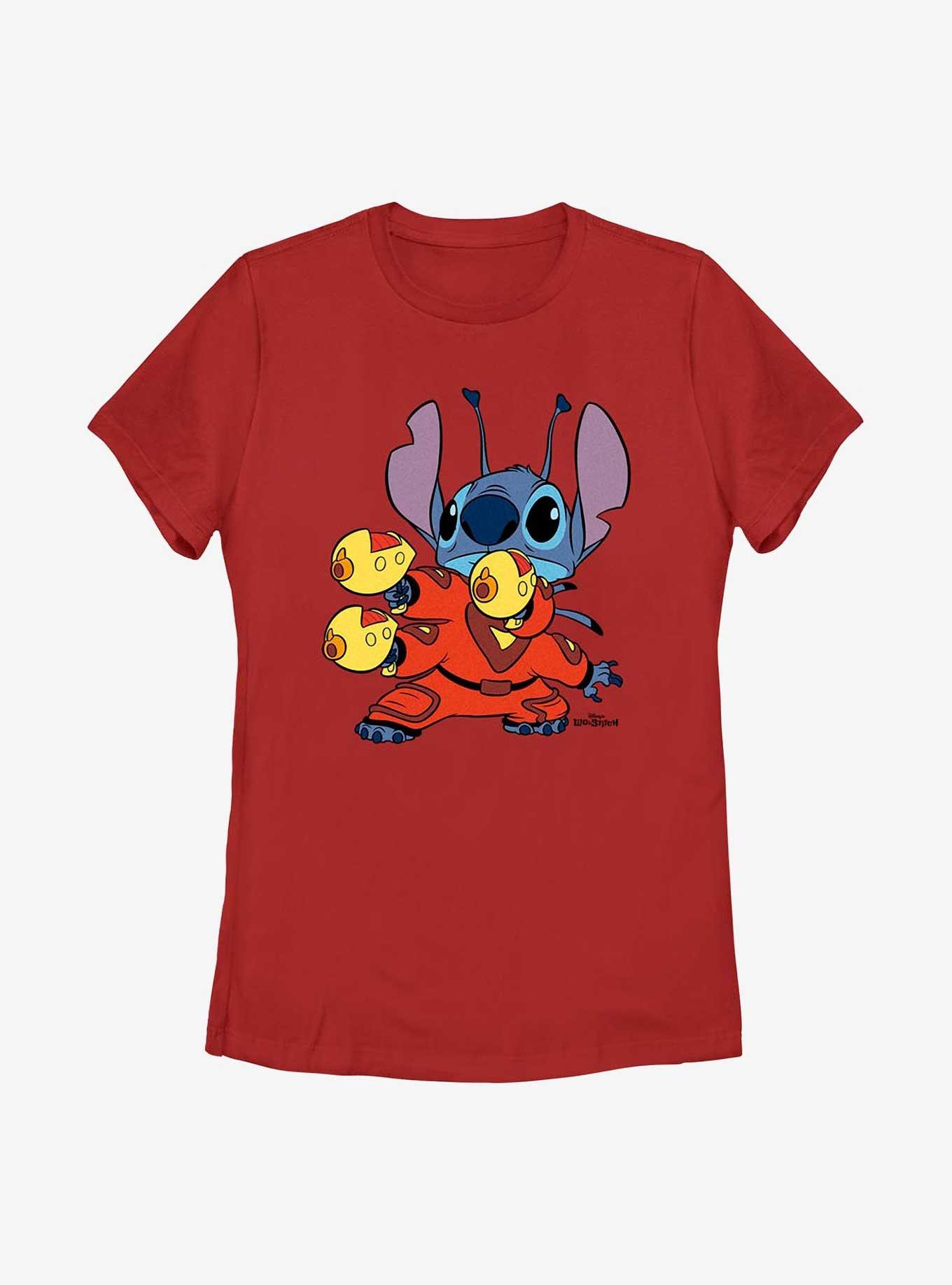 Disney Lilo & Stitch Space Suit Womens T-Shirt, RED, hi-res