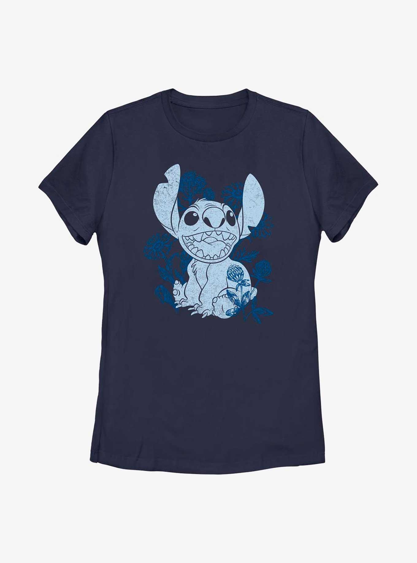Disney Lilo & Stitch Floral Sketch Womens T-Shirt, , hi-res