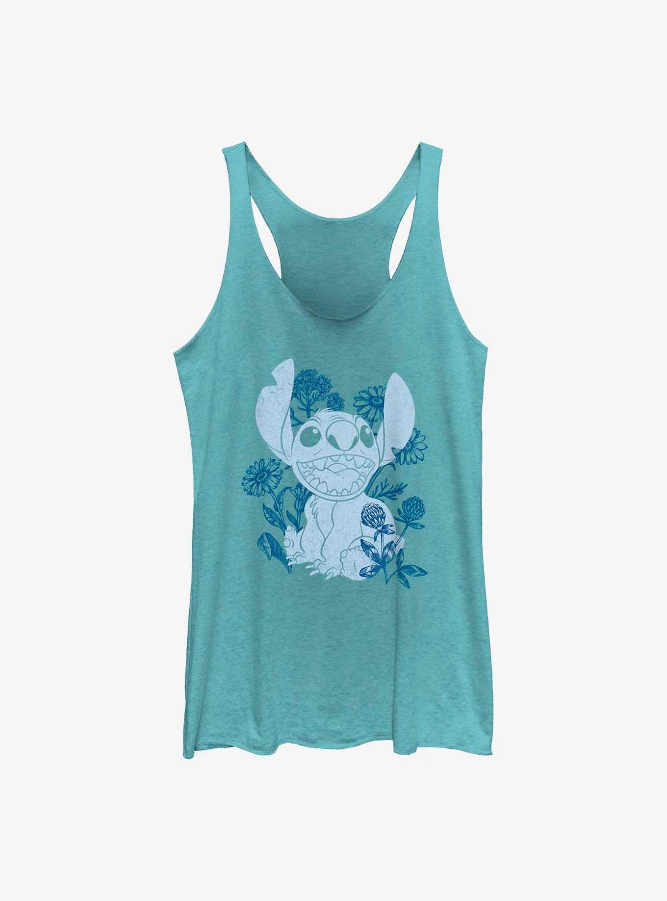 Disney Lilo & Stitch Floral Sketch Womens Tank Top, , hi-res