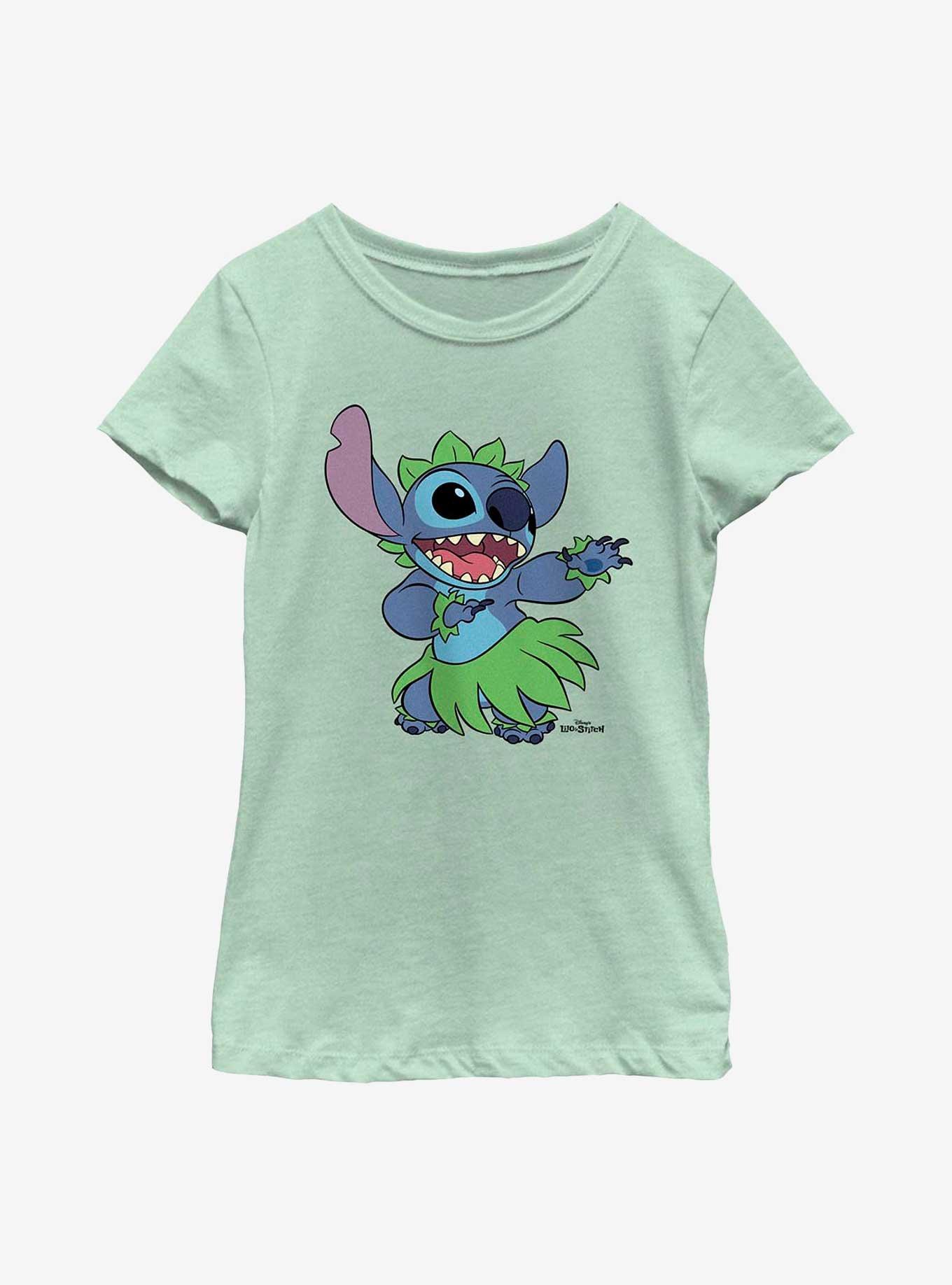 Disney Lilo & Stitch Hula Youth Girls T-Shirt - GREEN | BoxLunch