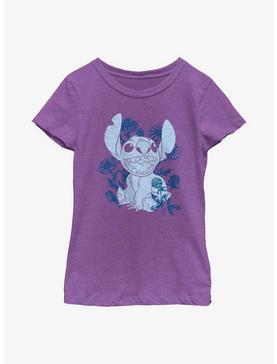 Disney Lilo & Stitch Floral Sketch Youth Girls T-Shirt, , hi-res