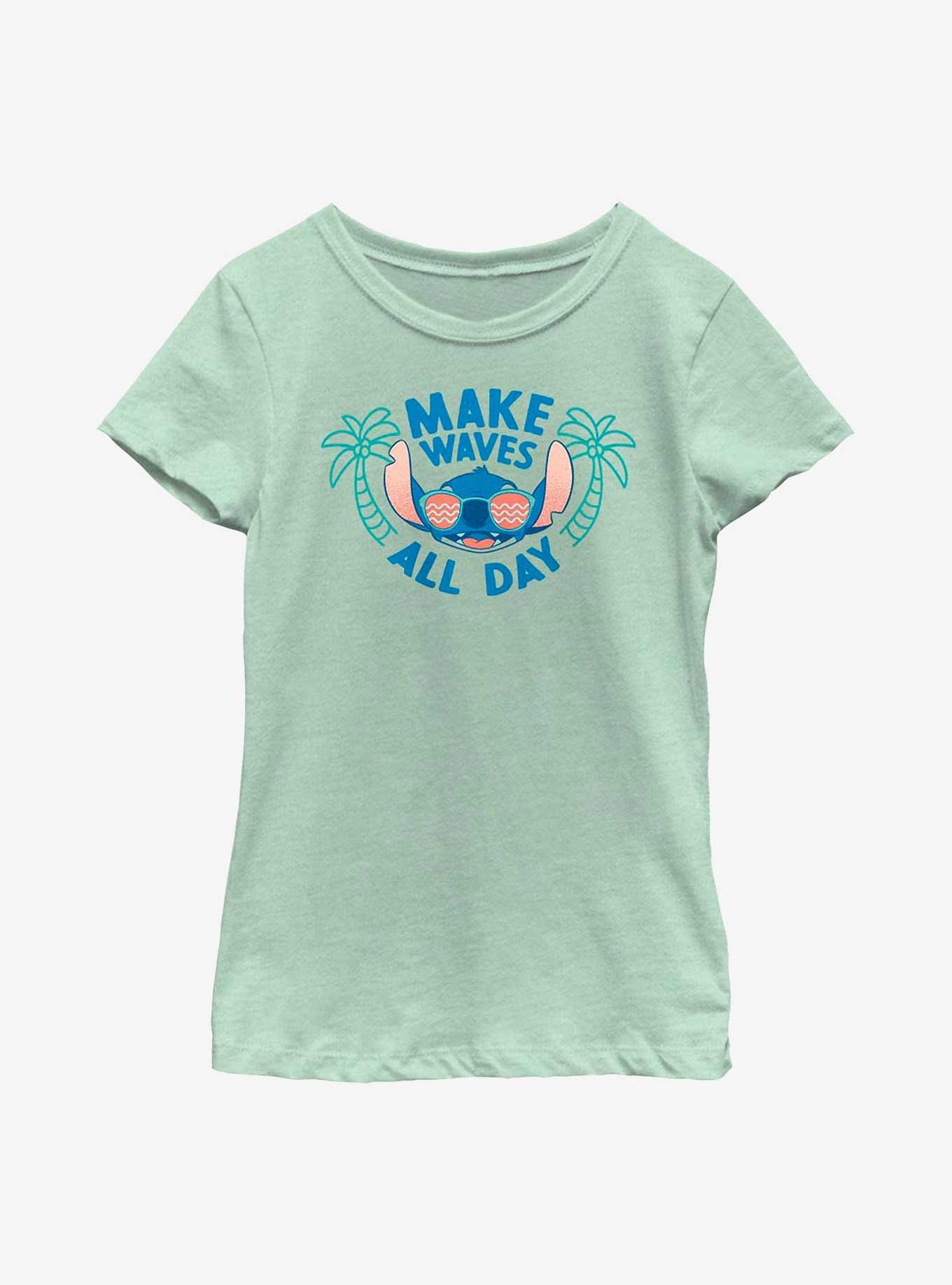 Disney Lilo & Stitch Make Waves All Day Youth Girls T-Shirt, , hi-res