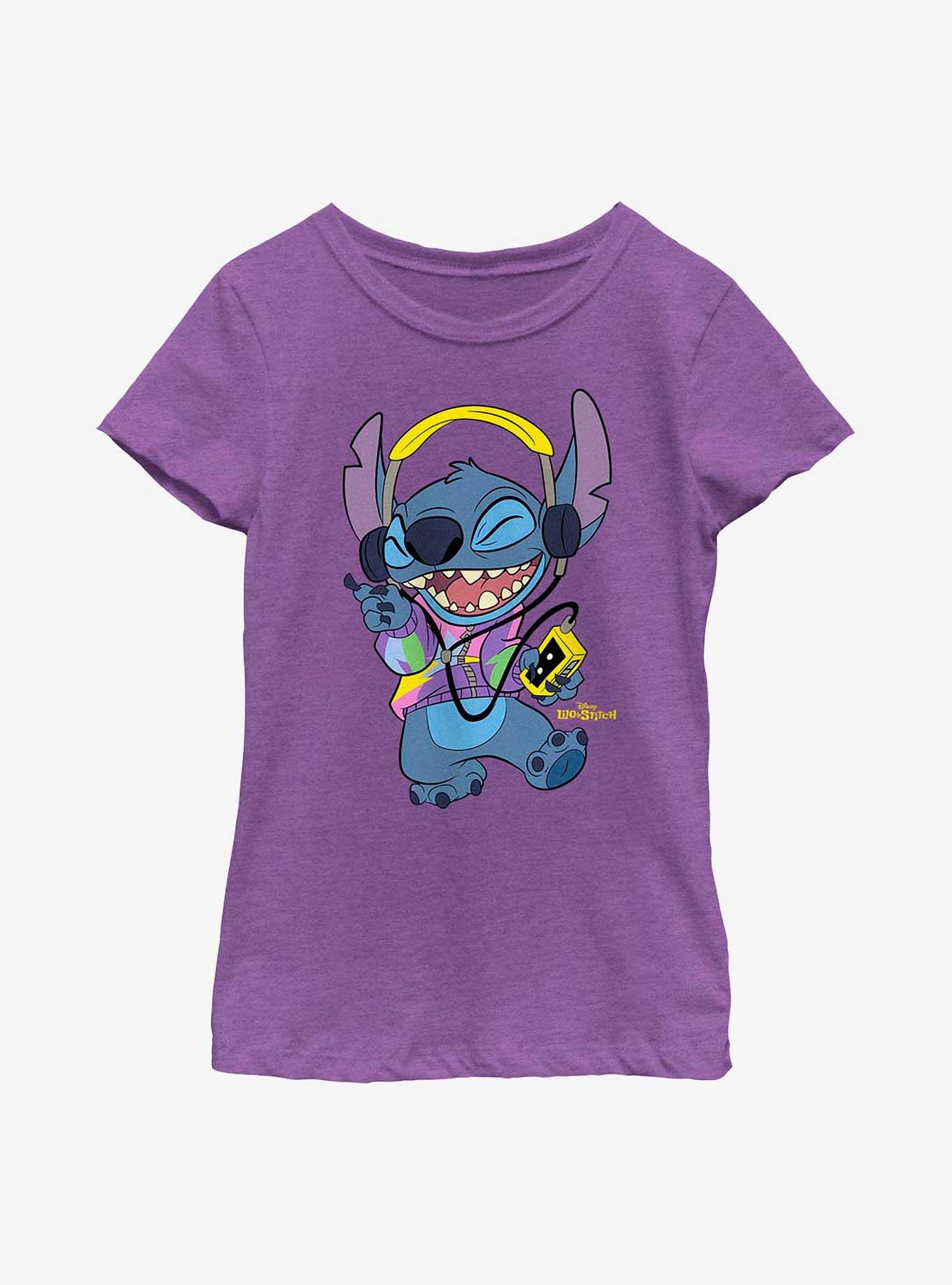 Disney Lilo & Stitch Rockin' Stitch Youth Girls T-Shirt, , hi-res