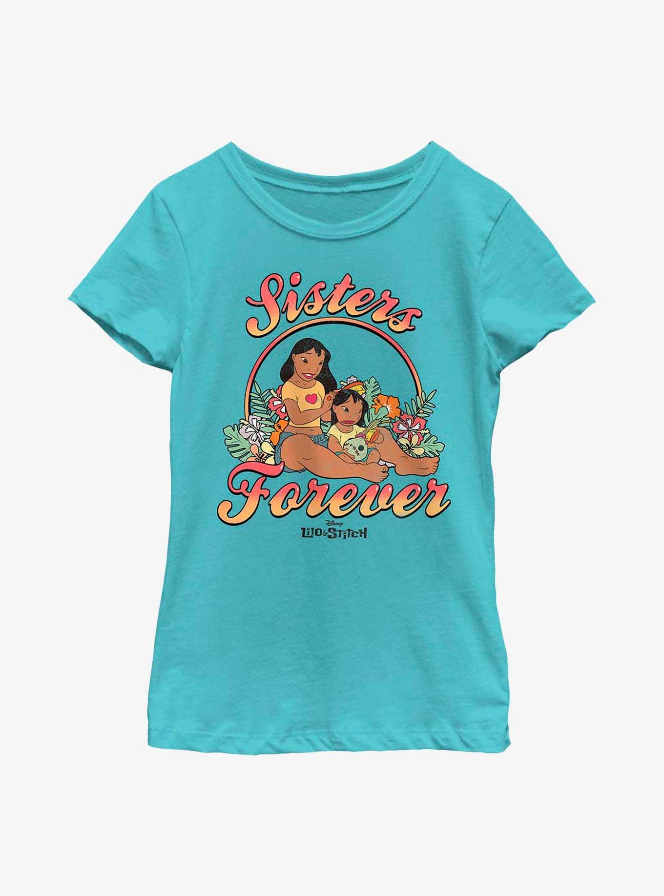 Disney Lilo & Stitch Sisters Forever Youth Girls T-Shirt, TAHI BLUE, hi-res