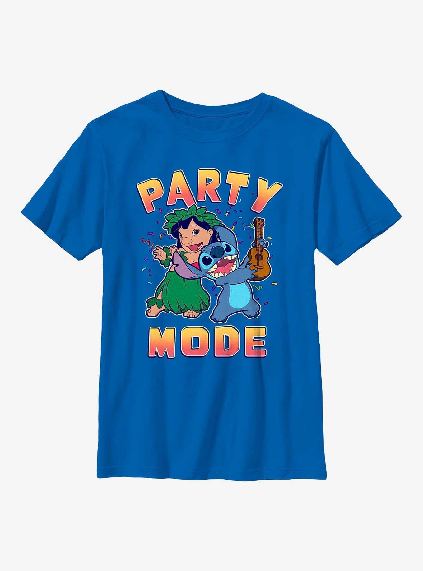 Disney Lilo & Stitch Party Mode Youth T-Shirt, ROYAL, hi-res