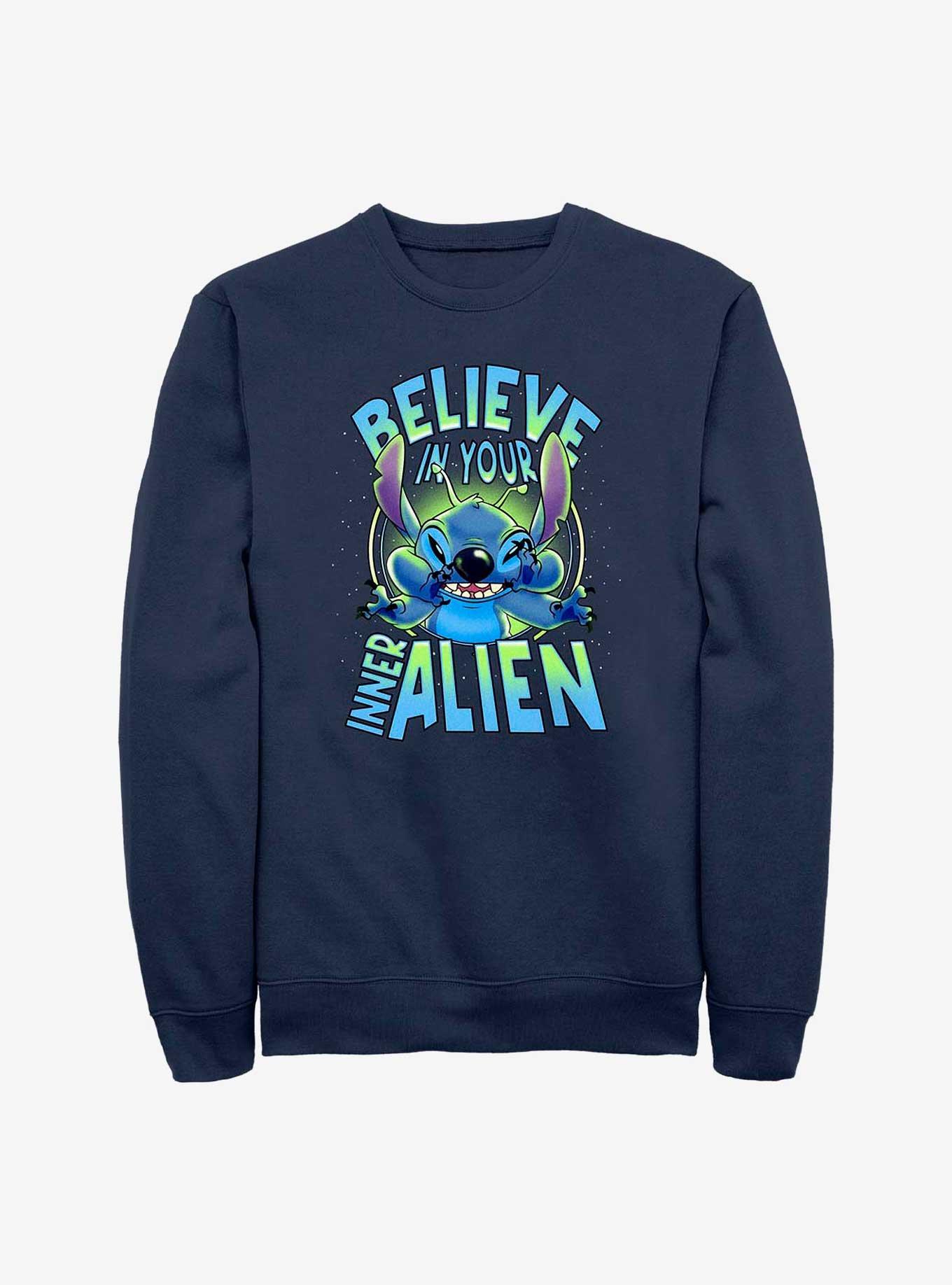 Disney Lilo & Stitch Believe In Your Inner Alien Sweatshirt, , hi-res