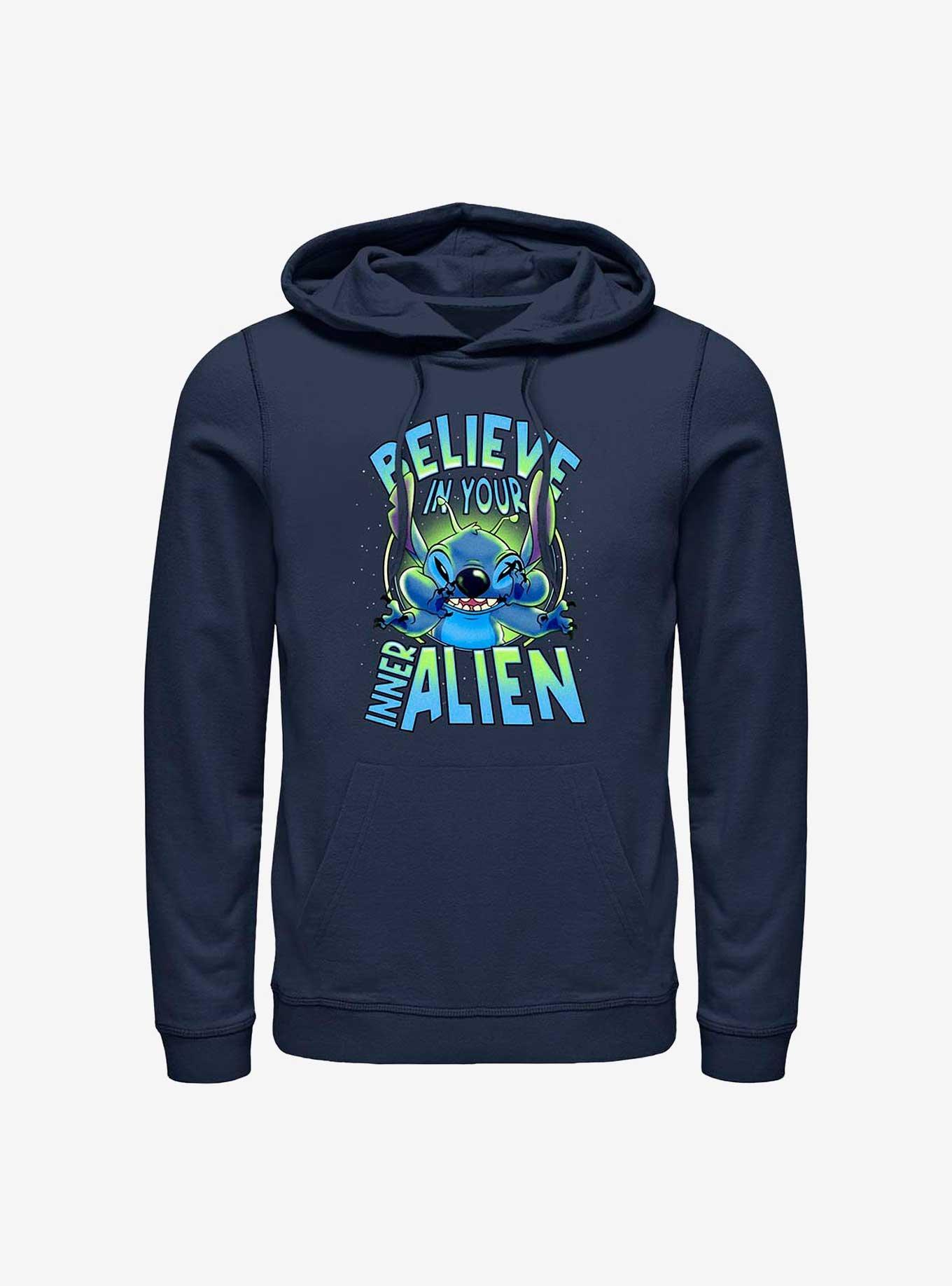 Disney Lilo & Stitch Believe In Your Inner Alien Hoodie, , hi-res