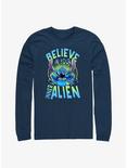 Disney Lilo & Stitch Believe In Your Inner Alien Long-Sleeve T-Shirt, NAVY, hi-res