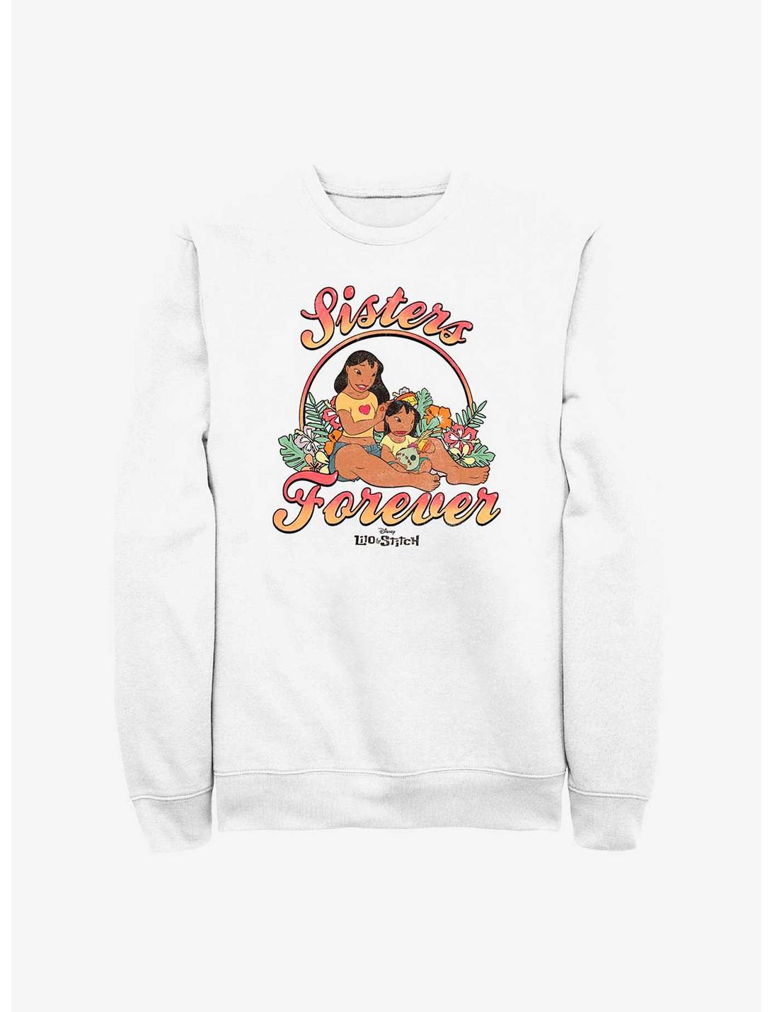 Disney Lilo & Stitch Sisters Forever Sweatshirt, WHITE, hi-res