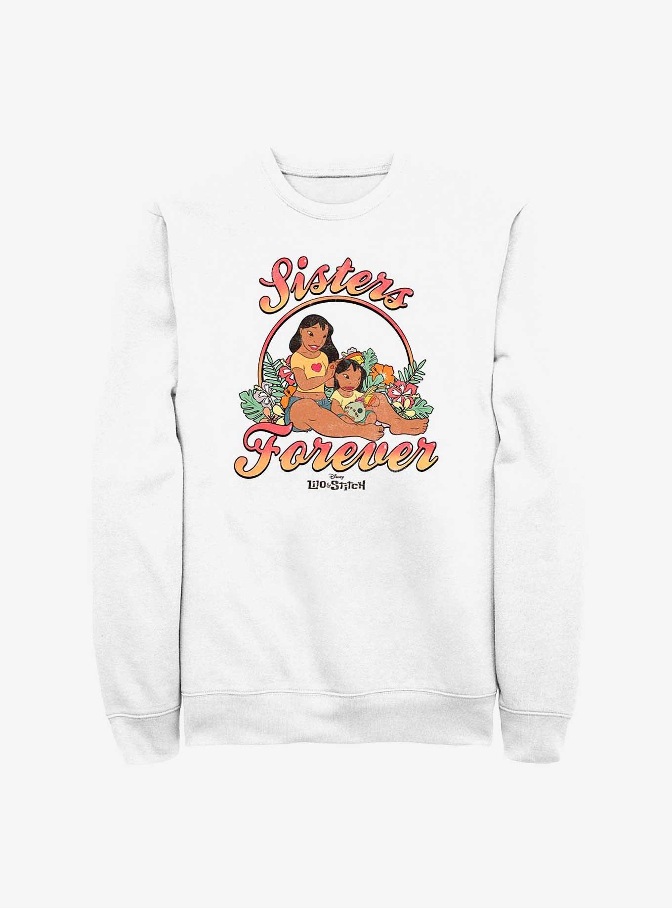 Disney Lilo & Stitch Sisters Forever Sweatshirt, WHITE, hi-res