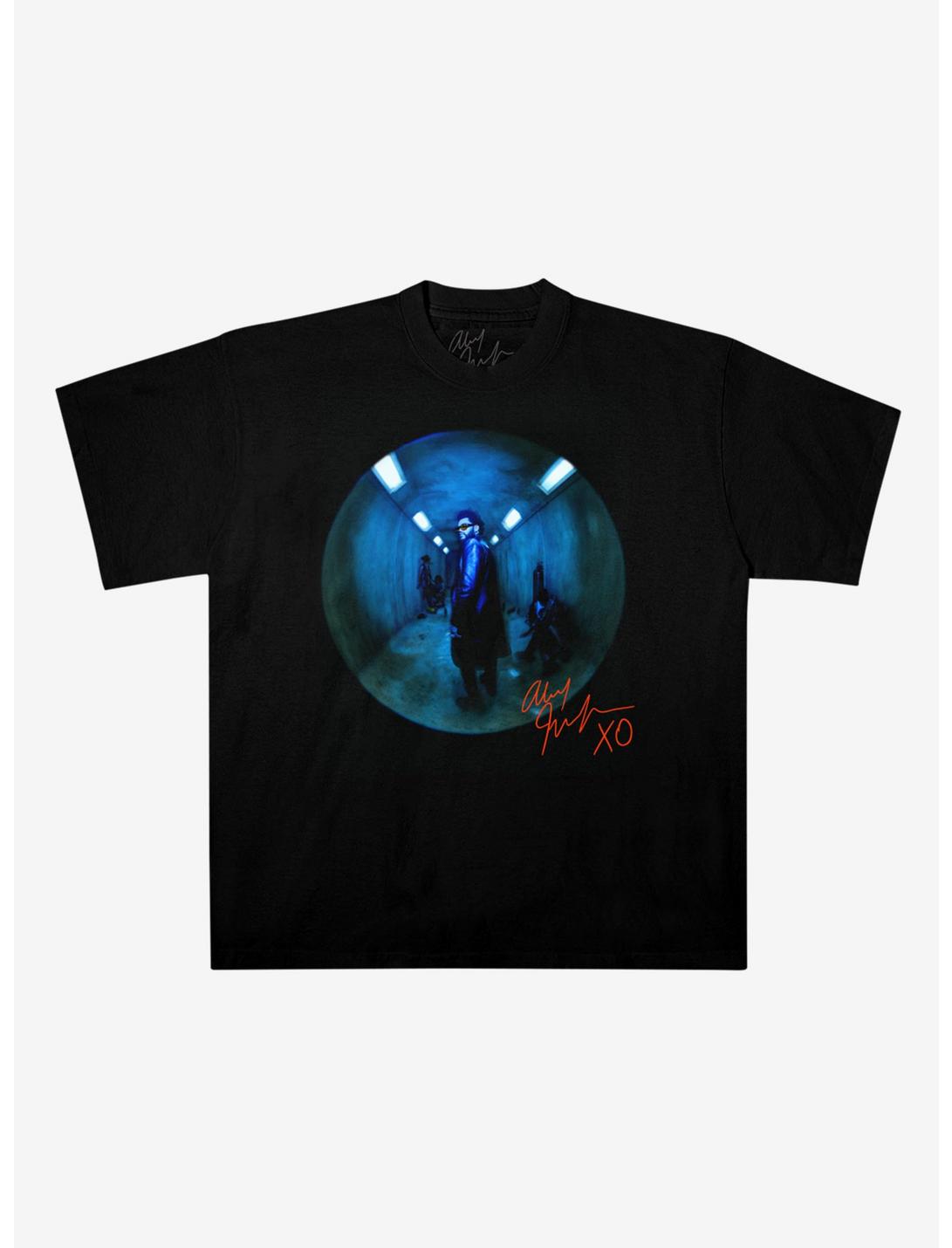 The Weeknd Tunnel Portrait Boyfriend Fit Girls T-Shirt, BLACK, hi-res