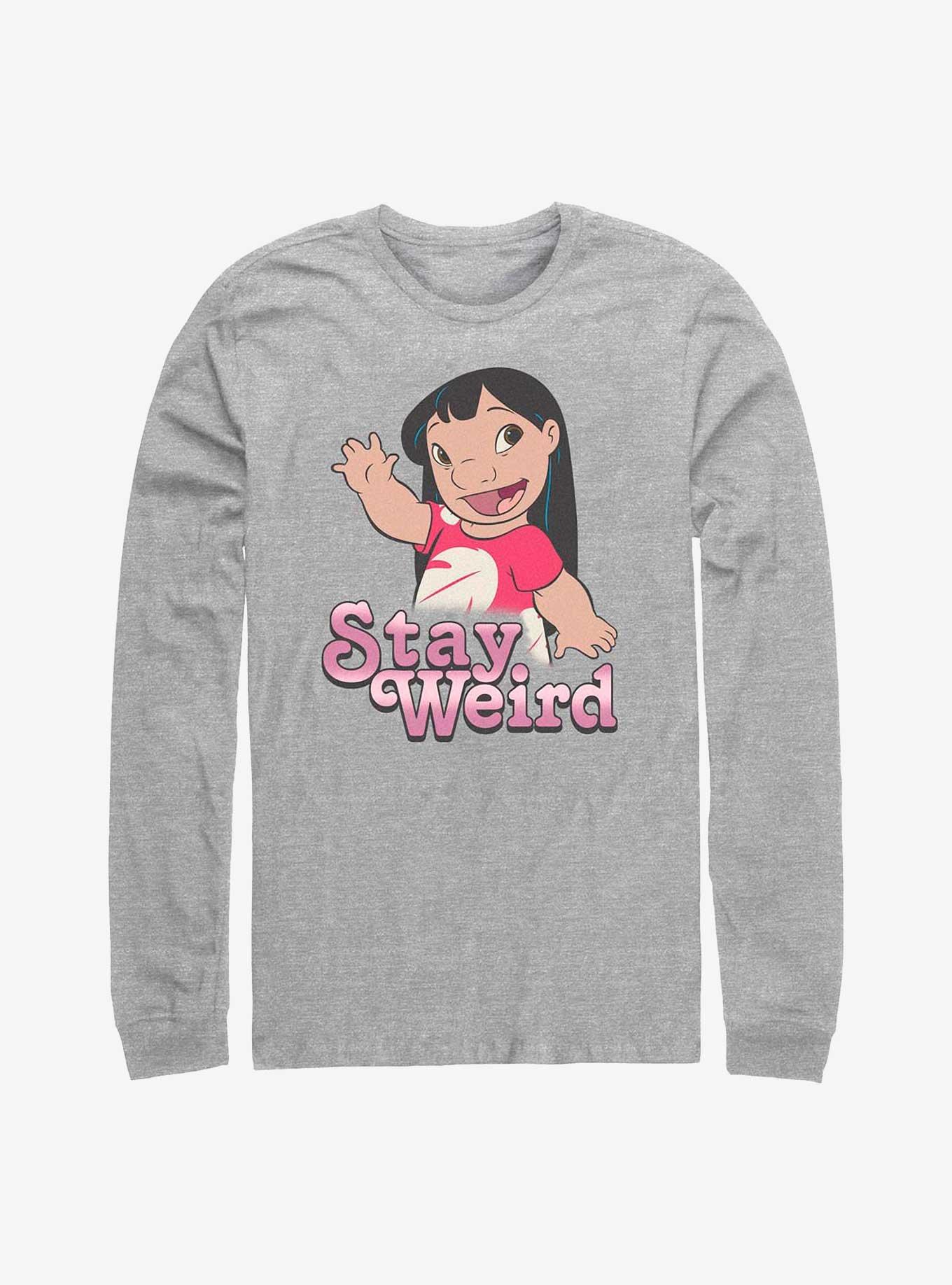 Disney Lilo & Stitch Stay Weird Lilo Long-Sleeve T-Shirt, ATH HTR, hi-res