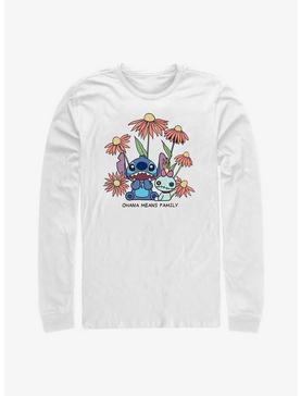 Disney Lilo & Stitch Chibi Floral Ohana Means Family Long-Sleeve T-Shirt, , hi-res