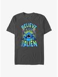 Disney Lilo & Stitch Believe In Your Inner Alien T-Shirt, CHARCOAL, hi-res