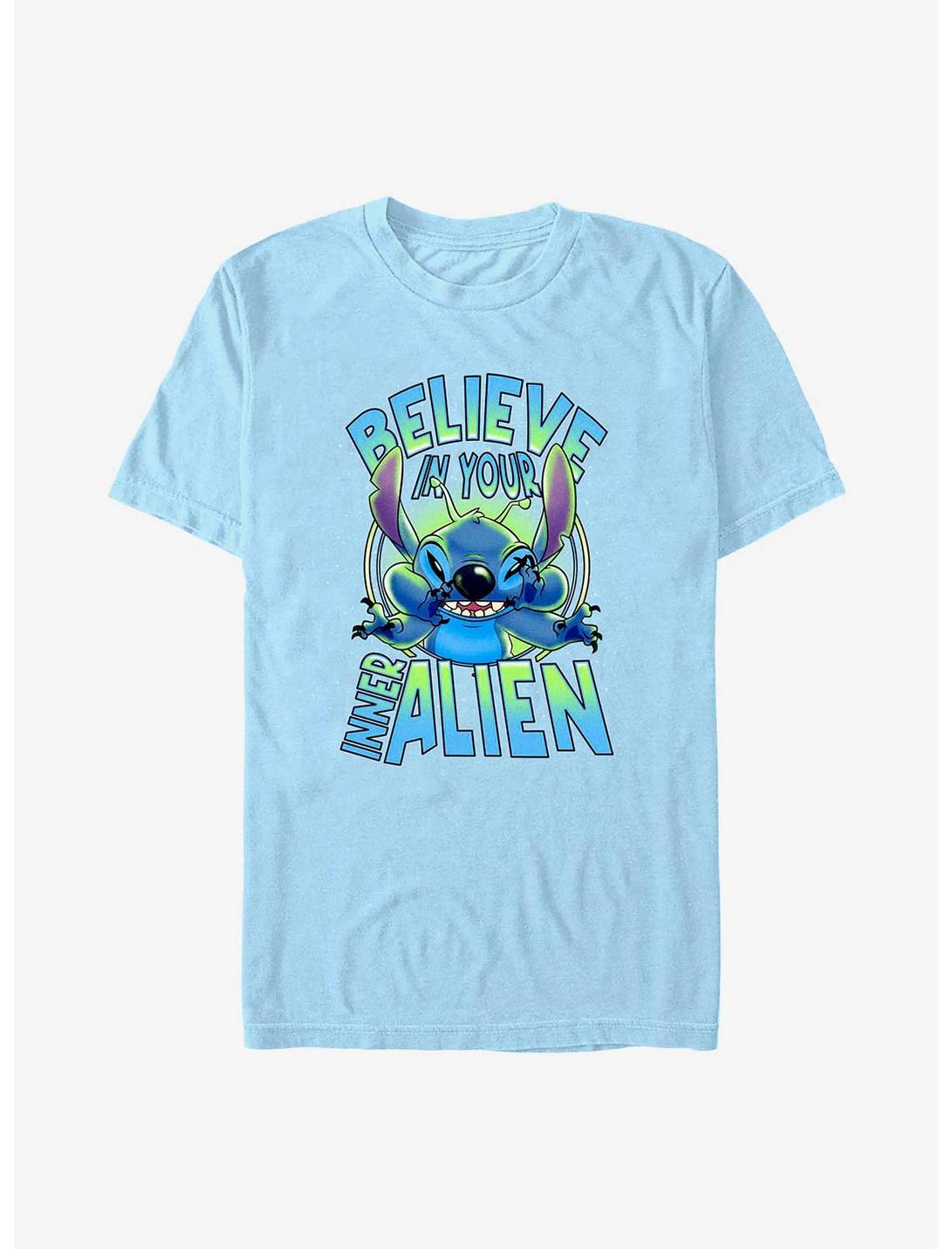 Disney Lilo & Stitch Believe In Your Inner Alien T-Shirt, LT BLUE, hi-res