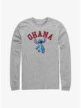 Disney Lilo & Stitch Ohana Collegiate Long-Sleeve T-Shirt, ATH HTR, hi-res