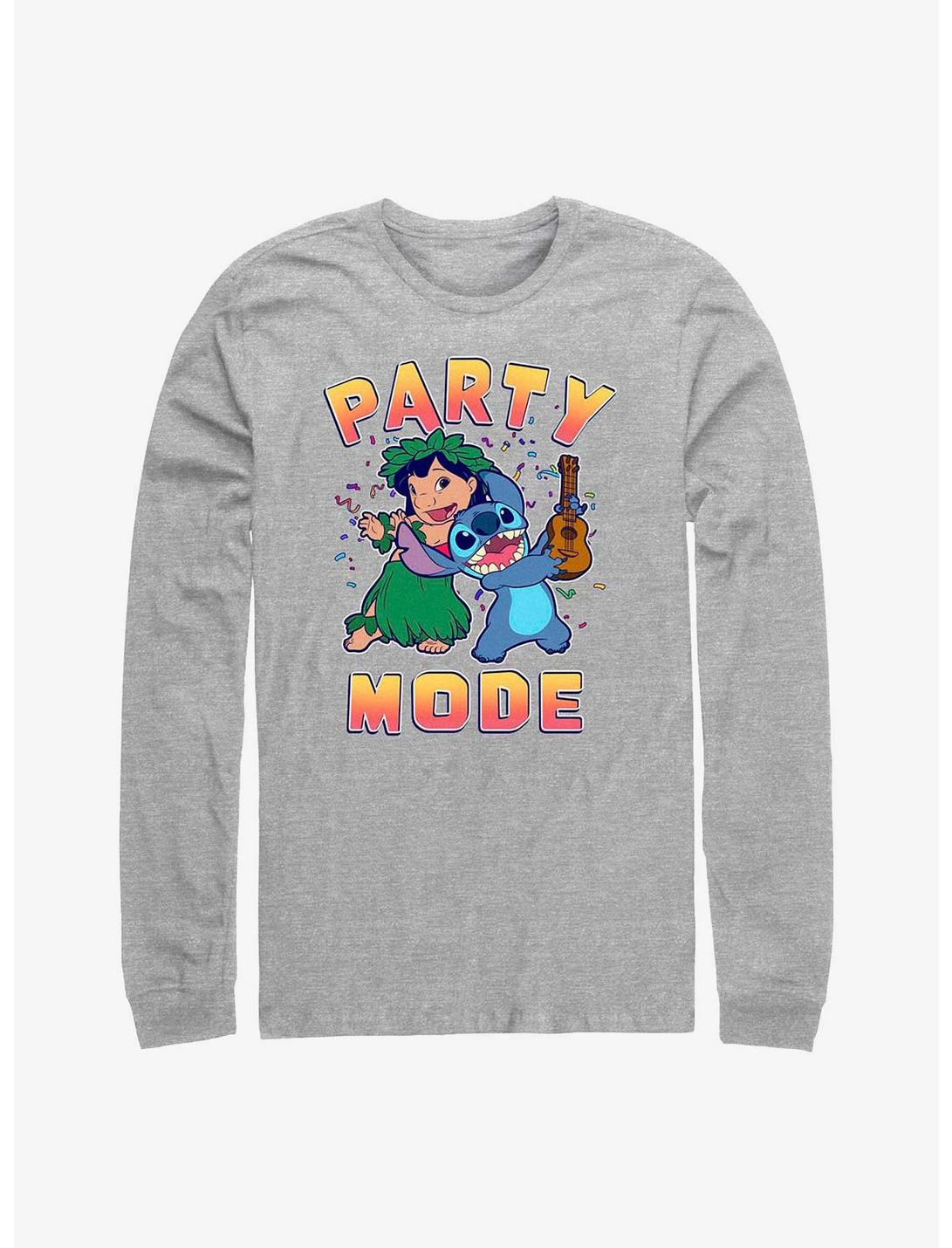 Disney Lilo & Stitch Party Mode Long-Sleeve T-Shirt, ATH HTR, hi-res