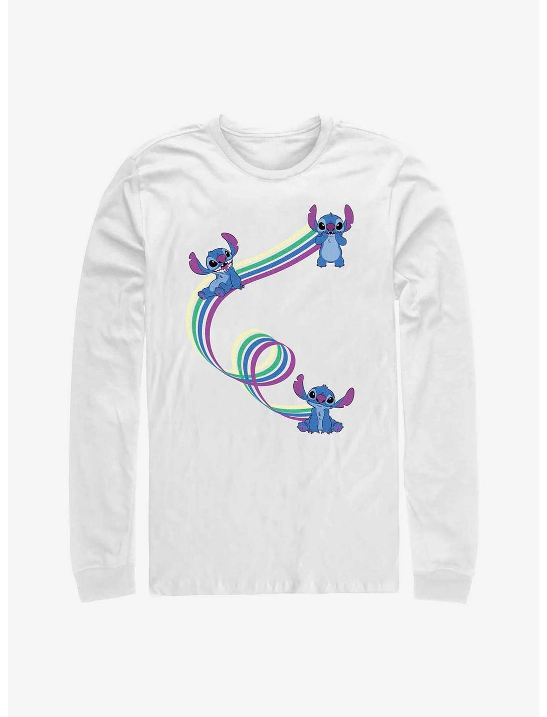 Disney Lilo & Stitch Ribbon Stitches Long-Sleeve T-Shirt, WHITE, hi-res