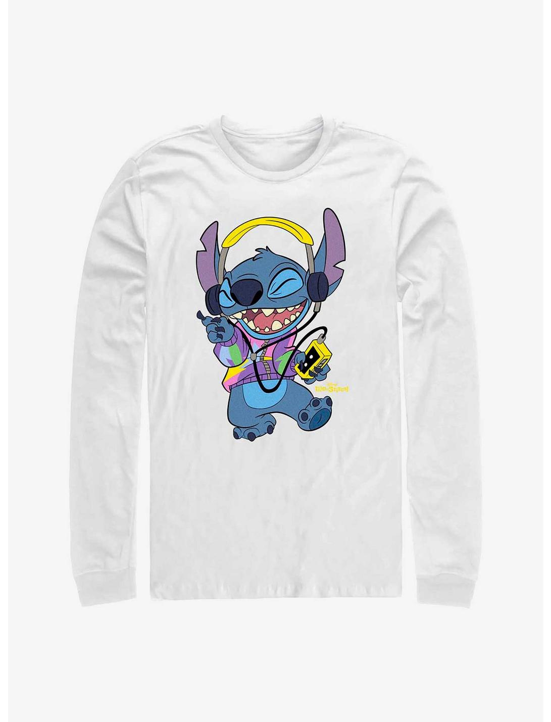 Disney Lilo & Stitch Rockin' Stitch Long-Sleeve T-Shirt, WHITE, hi-res