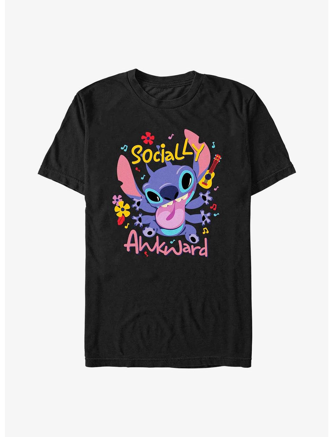 Disney Lilo & Stitch Socially Awkward T-Shirt, BLACK, hi-res