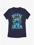 Disney Lilo & Stitch Believe In Your Inner Alien Womens T-Shirt, NAVY, hi-res