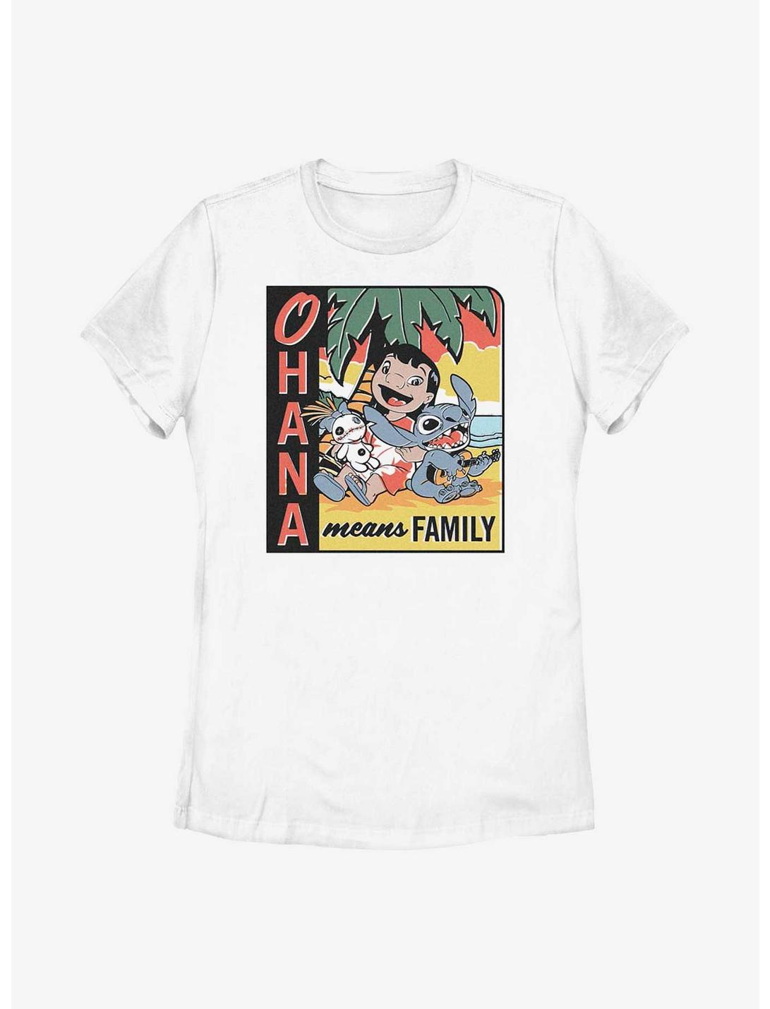 Disney Lilo & Stitch Ohana Means Family Womens T-Shirt, WHITE, hi-res