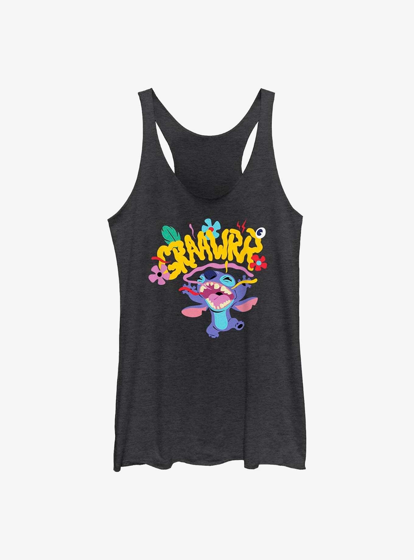 Disney Lilo & Stitch Scream Womens Tank Top, BLK HTR, hi-res