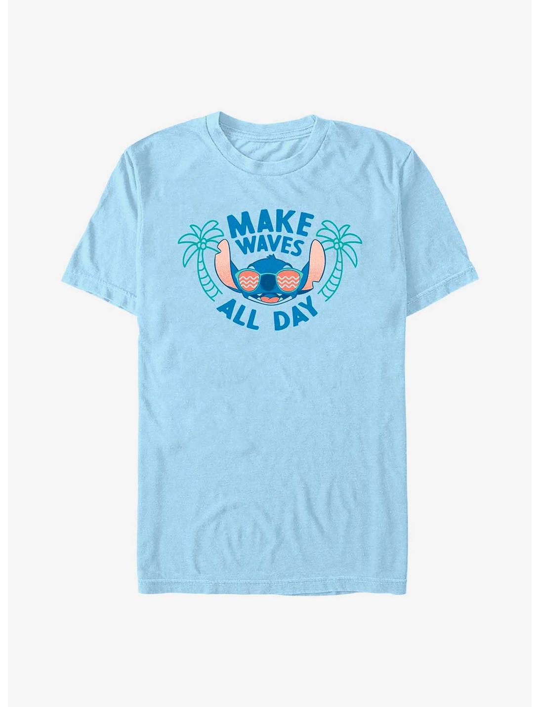 Disney Lilo & Stitch Make Waves All Day T-Shirt, LT BLUE, hi-res