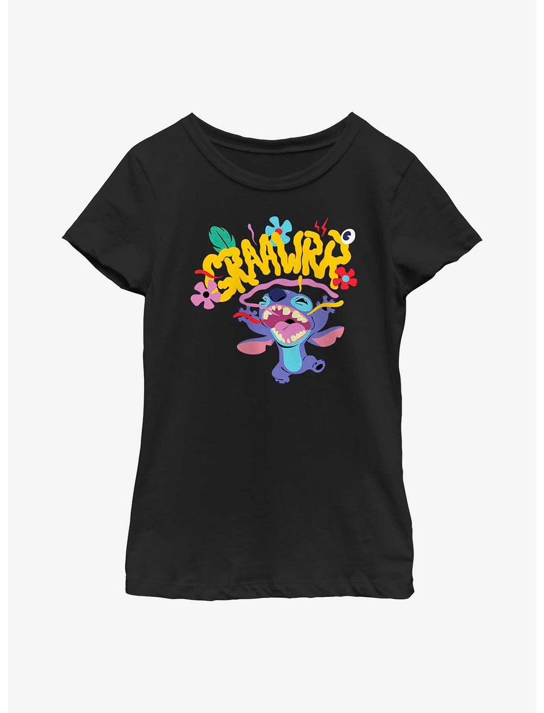 Disney Lilo & Stitch Scream Youth Girls T-Shirt, BLACK, hi-res