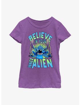 Disney Lilo & Stitch Believe In Your Inner Alien Youth Girls T-Shirt, , hi-res