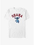 Disney Lilo & Stitch Ohana Collegiate T-Shirt, WHITE, hi-res