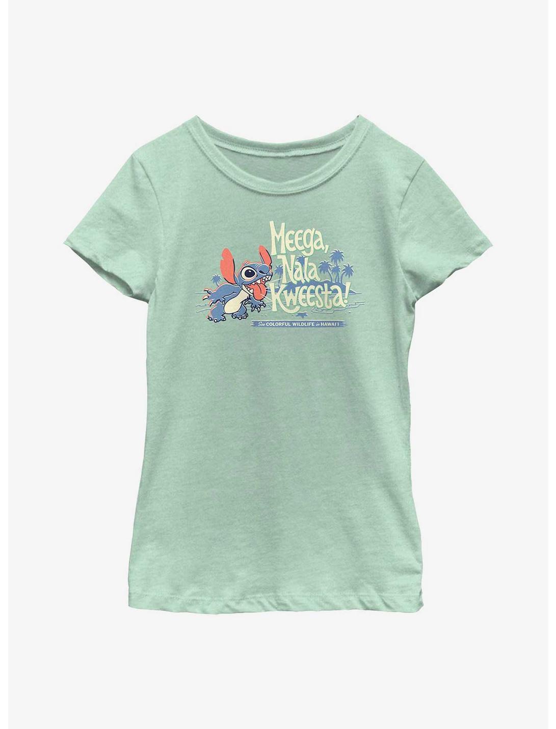 Disney Lilo & Stitch Meega, Nala Kweesta! Youth Girls T-Shirt, MINT, hi-res