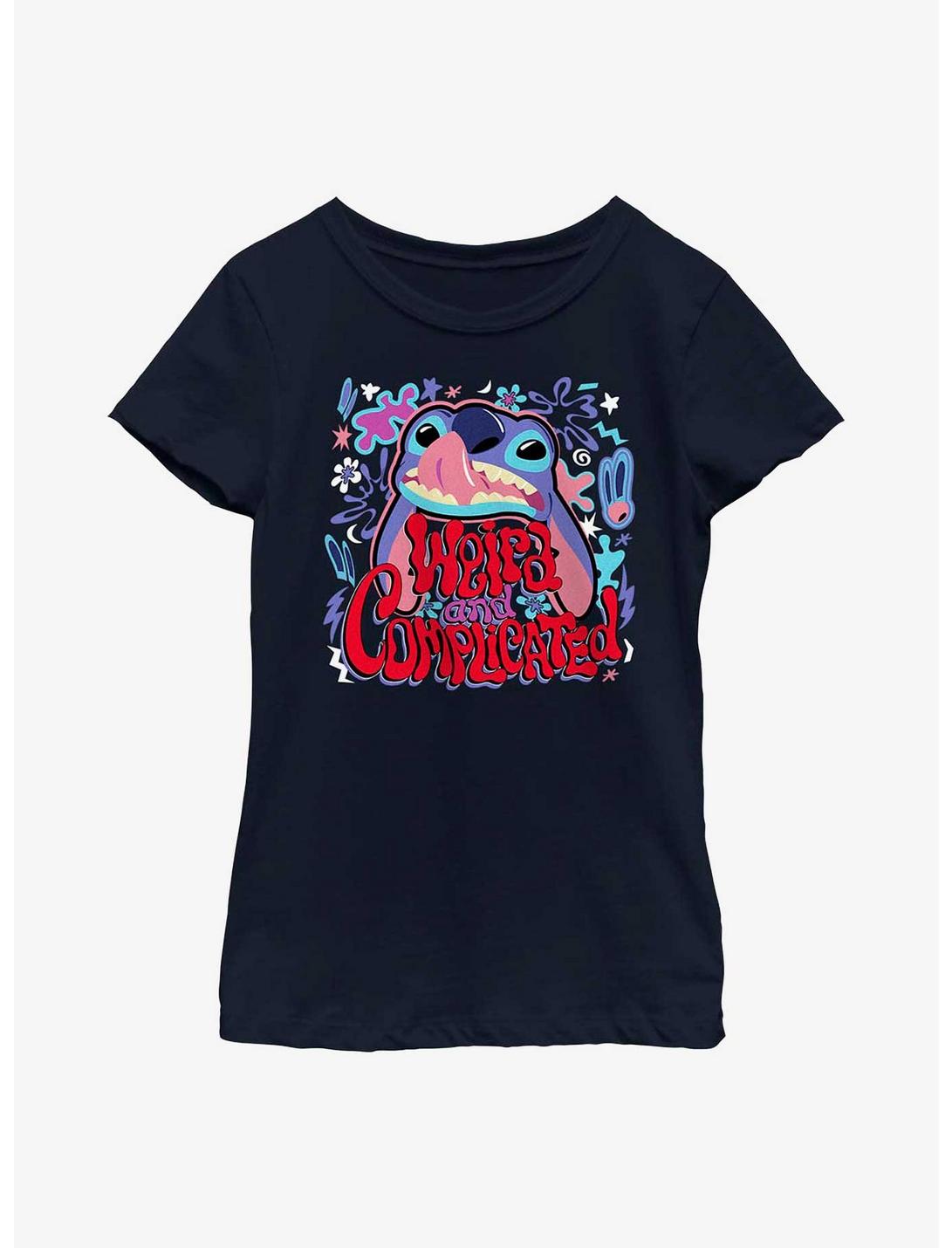 Disney Lilo & Stitch Weird And Complicated Youth Girls T-Shirt, NAVY, hi-res