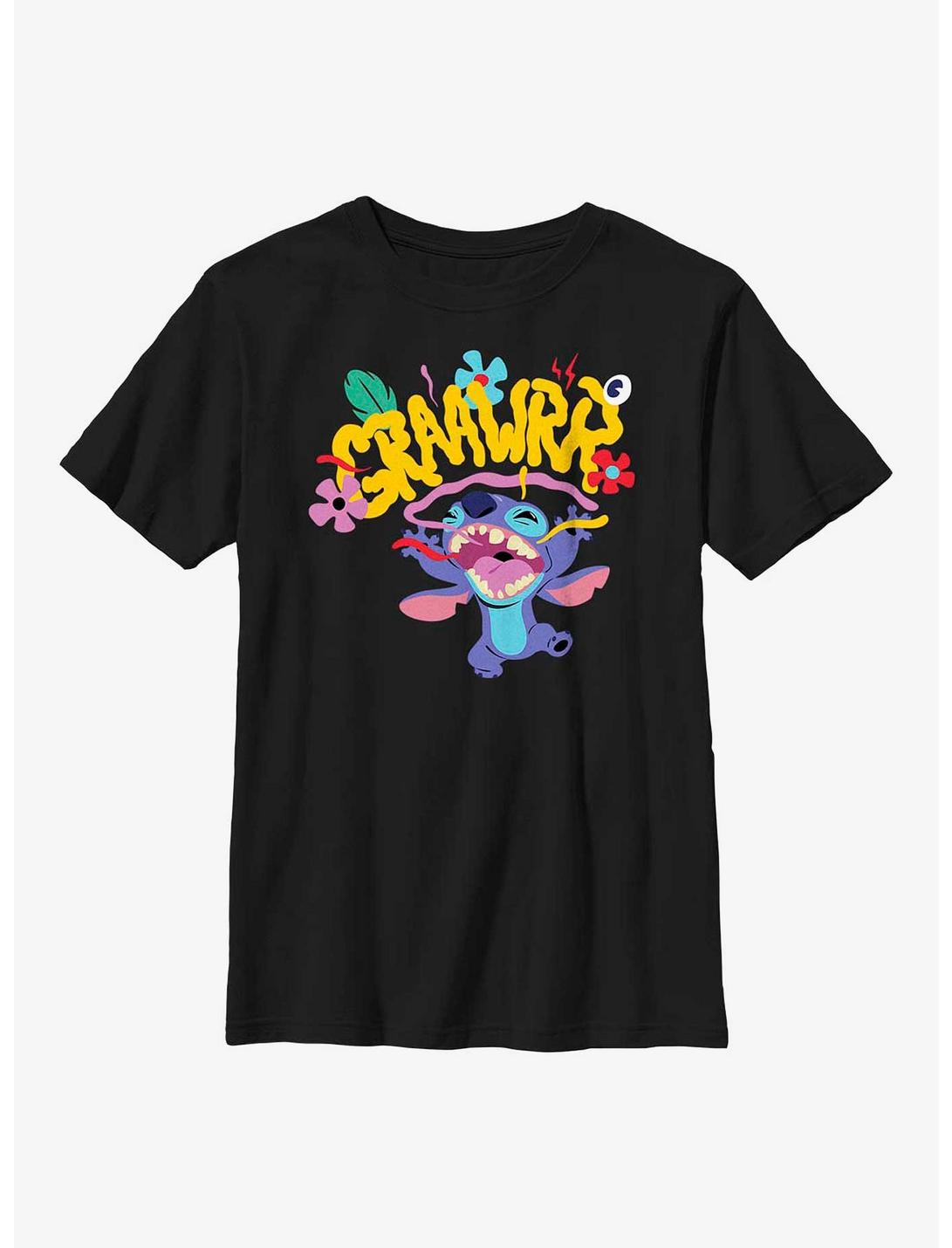 Disney Lilo & Stitch Scream Youth T-Shirt, BLACK, hi-res