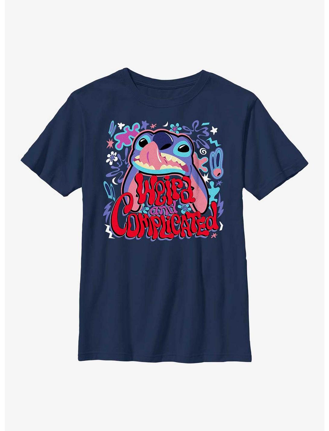 Disney Lilo & Stitch Weird And Complicated Youth T-Shirt, NAVY, hi-res