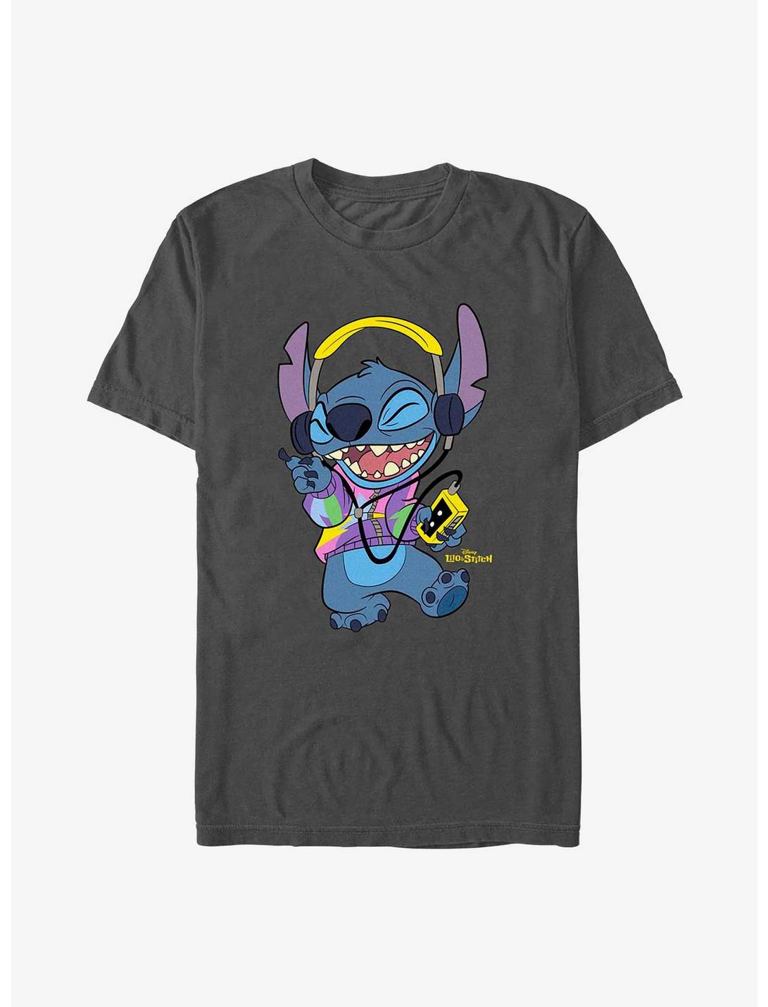 Disney Lilo & Stitch Rockin' Stitch T-Shirt, CHARCOAL, hi-res