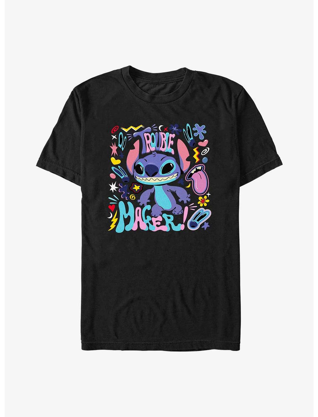 Disney Lilo & Stitch Trouble Maker T-Shirt, BLACK, hi-res