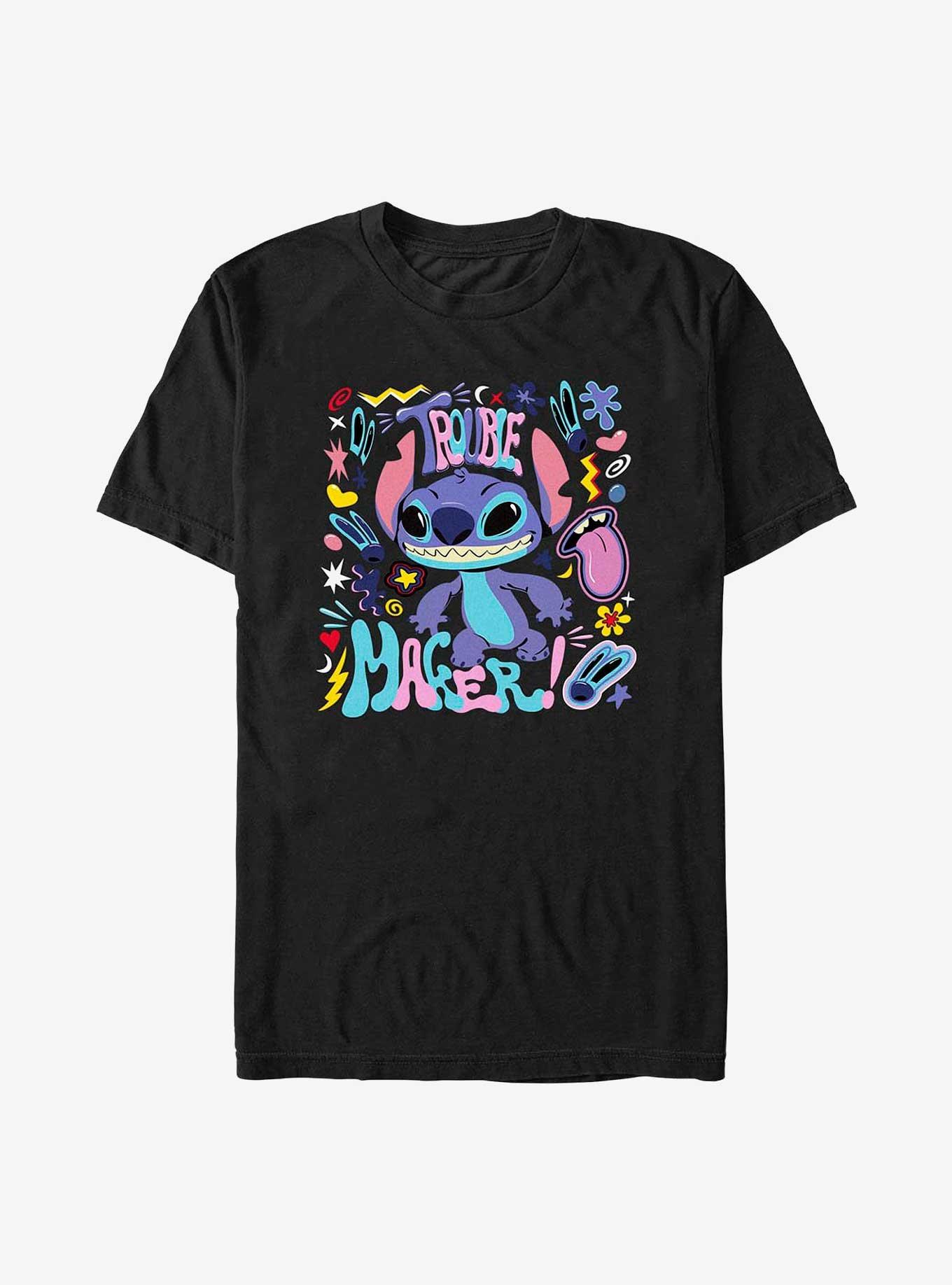 Disney Lilo & Stitch Trouble Maker T-Shirt, BLACK, hi-res