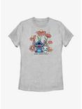 Disney Lilo & Stitch Chibi Floral Ohana Means Family Womens T-Shirt, ATH HTR, hi-res